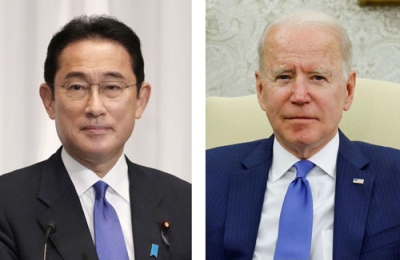 写真：岸田文雄首相（左）、バイデン米大統領（ロイター＝共同）