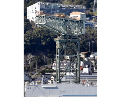 写真：三菱長崎造船所の「ジャイアント・カンチレバークレーン」＝１月、長崎市