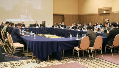 写真：サンマなどの資源管理を話し合う北太平洋漁業委員会（ＮＰＦＣ）の年次会合＝２２日午前、札幌市