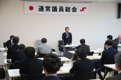 写真：２３年度事業などを決めた通常議員総会