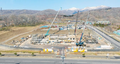 写真：建設が進む消防本部新庁舎（提供写真）