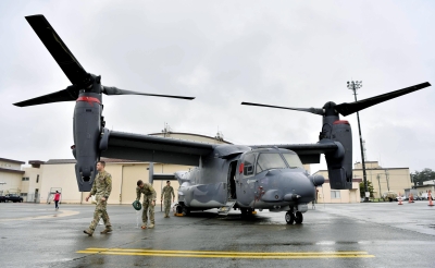 写真：ＣＶ２２オスプレイ＝２０１８年９月、東京・米軍横田基地