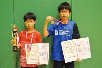 写真：（左から）優勝した山田君と準優勝した川岸君