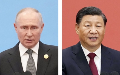 写真：ロシアのプーチン大統領、中国の習近平国家主席