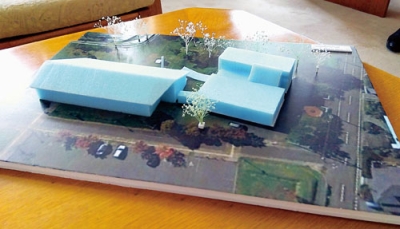 写真：伊達市立図書館の検討模型