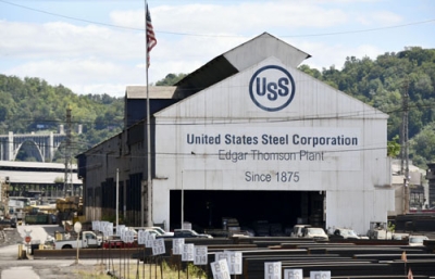 写真：米ペンシルベニア州のＵＳスチールの工場＝２０２４年９月（共同）