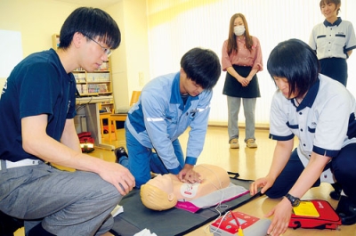 写真：心肺蘇生法を学んだ講習会