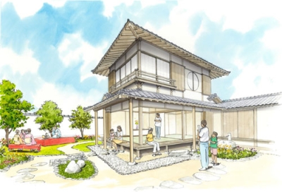 写真：松山市が再建計画を進める愚陀仏庵のイメージ図