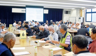 写真：町内会活性化の施策などが説明された懇談会