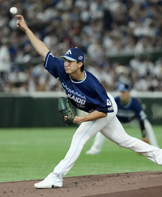 写真：西武戦に先発した日本ハム・達＝東京ドーム