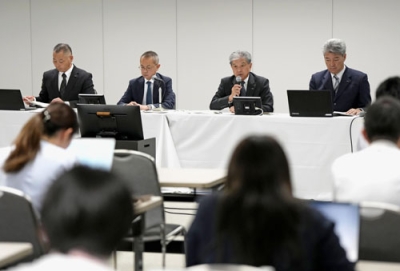 写真：東京電力福島第１原発のデブリ取り出しについて開かれた記者会見＝２９日午後、東京都千代田区