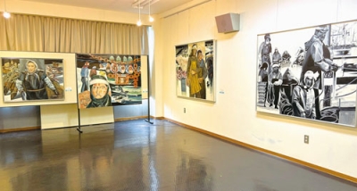 写真：カント・レラに展示されている諏訪さんの絵