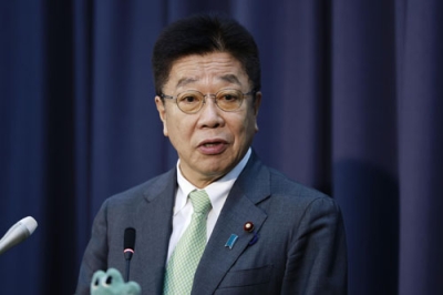 写真：記者会見する加藤財務相＝２９日午前、財務省