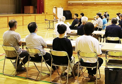 写真：役員や記念事業などを決めた閉校記念事業協賛会設立総会（提供写真）