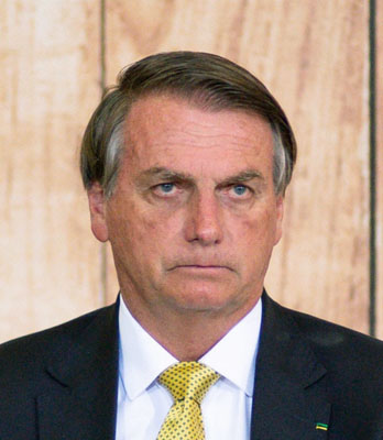 写真：ブラジルのボルソナロ前大統領（ゲッティ＝共同）