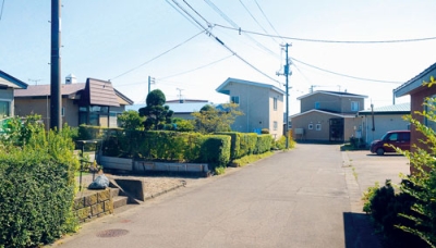 写真：西胆振の住宅地で最も高い上昇率となった室蘭市八丁平４丁目１４番付近