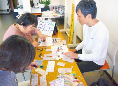 写真：光をテーマにした雑貨作り体験が用意されたワークショップ