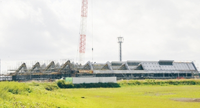 写真：工期が延長になった新しい登別市役所本庁舎建設工事