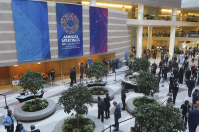 写真：Ｇ２０財務相・中央銀行総裁会議が行われた会場＝１６日、米ワシントン（共同）