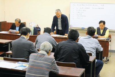写真：避難訓練の課題などが報告された東地区自主防災会会議