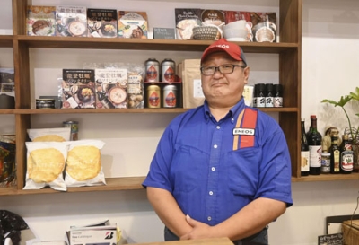 写真：石川県穴水町でガソリンスタンドを経営する森本敬一さん