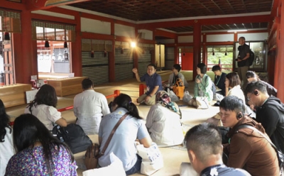 写真:奈良県桜井市の談山神社で行われた研修=9月