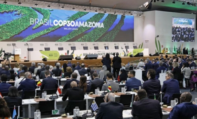 写真：６日、ブラジル・ベレンで始まったＣＯＰ３０の首脳級会合（共同）