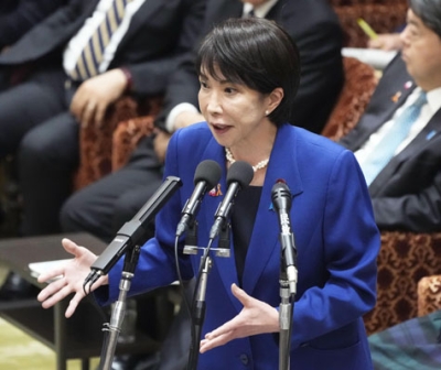 写真:衆院予算委で答弁する高市首相=7日午後