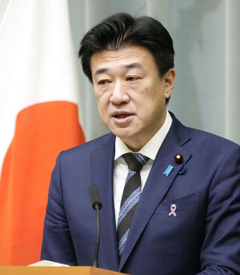 写真:記者会見する木原官房長官=17日午前、首相官邸