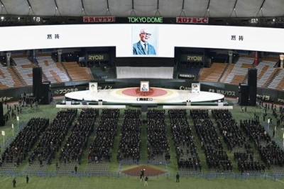 写真：東京ドームで開かれた長嶋茂雄さんのお別れの会＝２１日午前（代表撮影）