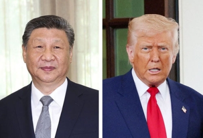 写真：中国の習近平国家主席（新華社＝共同）、トランプ米大統領（ロイター＝共同）