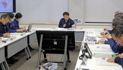 写真：大分市が開いた災害対策本部会議＝２５日午前