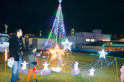 写真：水族館の夜を彩るイルミネーション