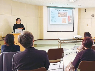 写真：「お母ちゃんラボ」設立の経緯を語る中田代表（提供写真）
