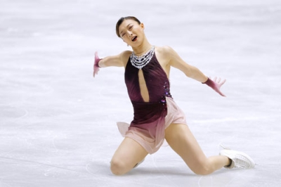 写真：【女子フリー】演技する坂本花織＝国立代々木競技場