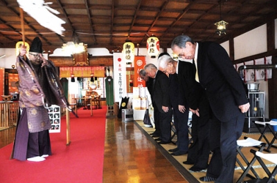 写真:伊達神社で行われた歳旦祭