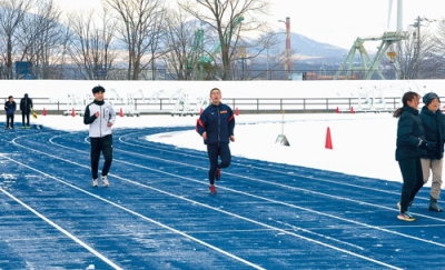 写真:今年の利用が始まった日鋼室蘭スポーツパーク