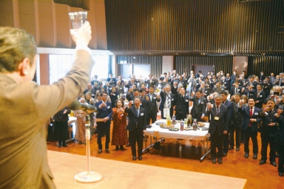 写真：白老町の発展を願った新年交礼会