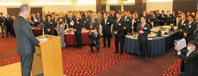 写真：室蘭商議所、室蘭経済懇談会の新年交礼会が行われ経済活動が本格スタートした