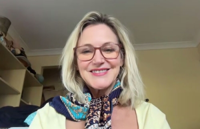 写真：オンラインで単独インタビューに応じるＩＣＡＮのメリッサ・パーク事務局長＝１４日（共同）