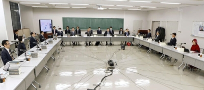 写真：再審制度の見直しを議論する法制審議会部会の第１６回会合＝２０日午前、法務省