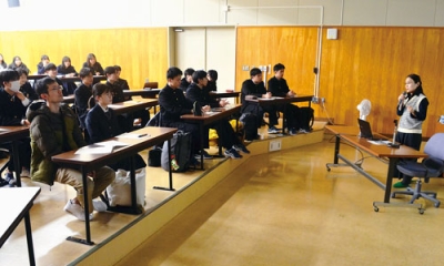 写真：イノベーターに必要な姿勢について学んだ講演会