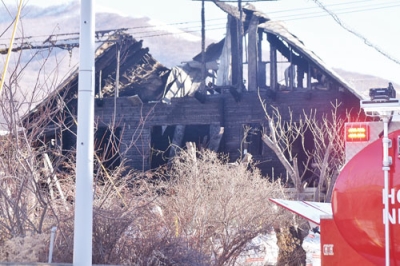 写真：昨年伊達市内で発生した建物火災の現場