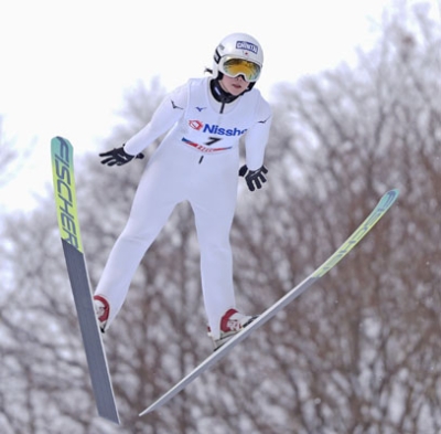 写真：ＨＢＣ杯で８位だったノルディックスキー・ジャンプ女子の小林諭果＝大倉山