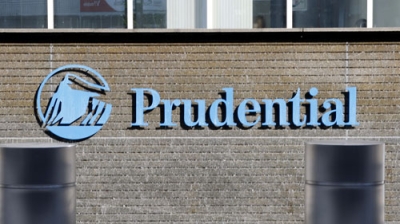 写真：プルデンシャル生命保険のロゴマーク＝東京都千代田区