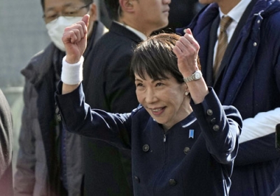 写真：東京・秋葉原での第一声を終えた自民党総裁の高市首相＝２７日