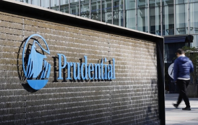 写真：プルデンシャル生命保険のロゴマーク＝１月、東京都千代田区