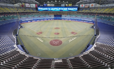 写真：改修工事が終了し、報道陣に公開されたバンテリンドームナゴヤ