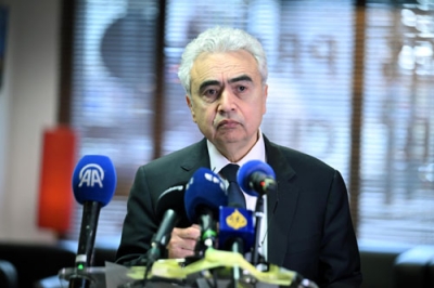 写真：ブリュッセルで記者会見するＩＥＡのビロル事務局長＝６日（アナトリア通信提供・ゲッティ＝共同）