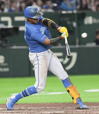 写真：４回、満塁本塁打を放つ日本ハム・水谷＝東京ドーム